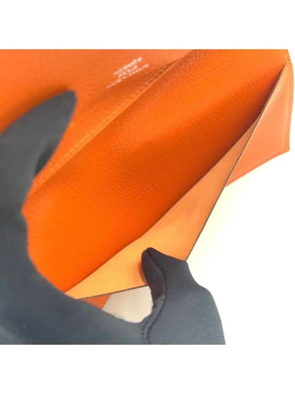 Hermes Adage Agenda Cover Globe Trotter Leather Orange Red Silver